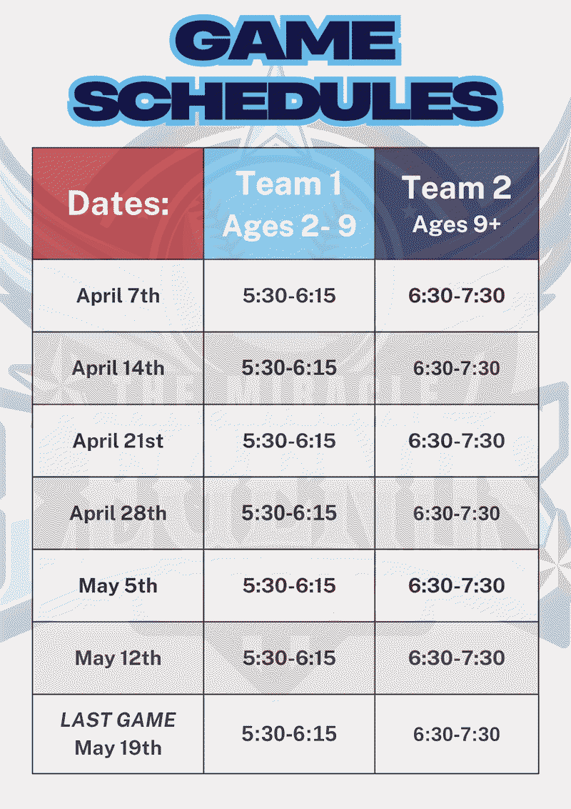 2025 Spring Game Schedules