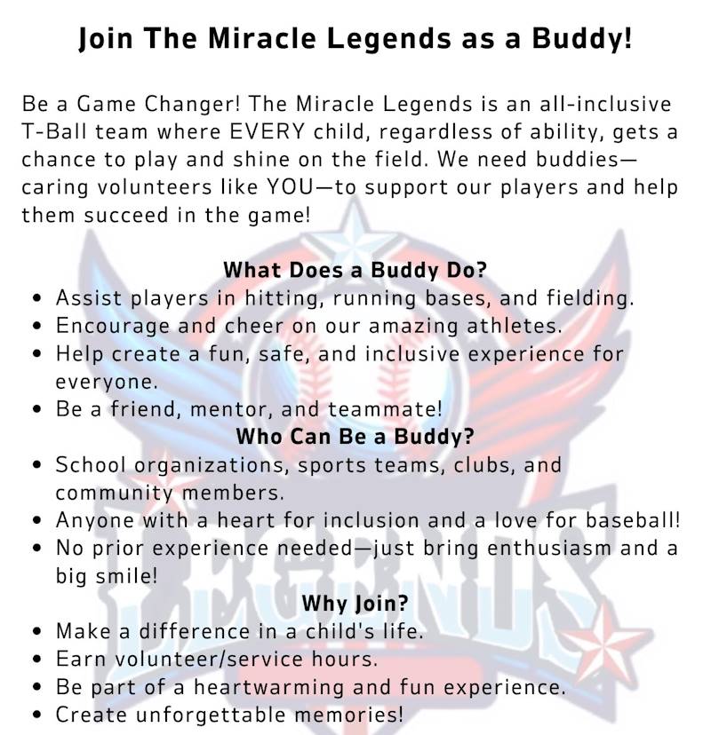 Buddy for Miracle League